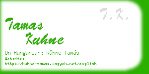 tamas kuhne business card