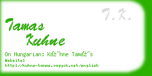 tamas kuhne business card